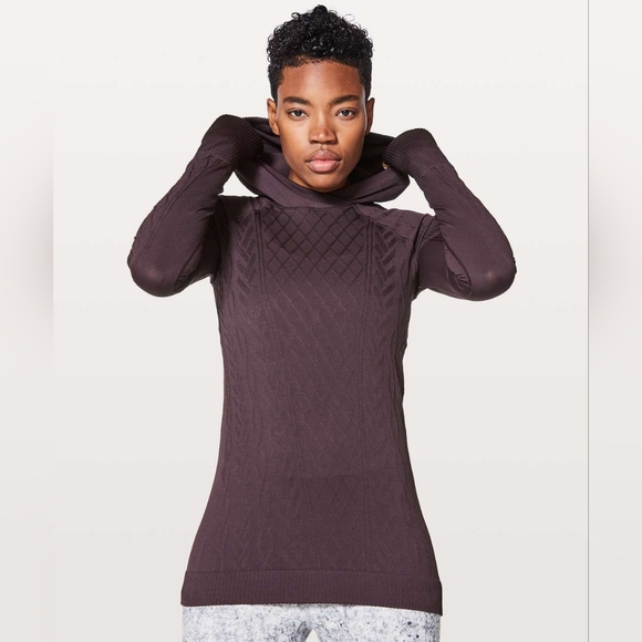 lululemon athletica Tops - Lululemon Rest Less Hoodie (Black Cherry) Pullover Size 4/6